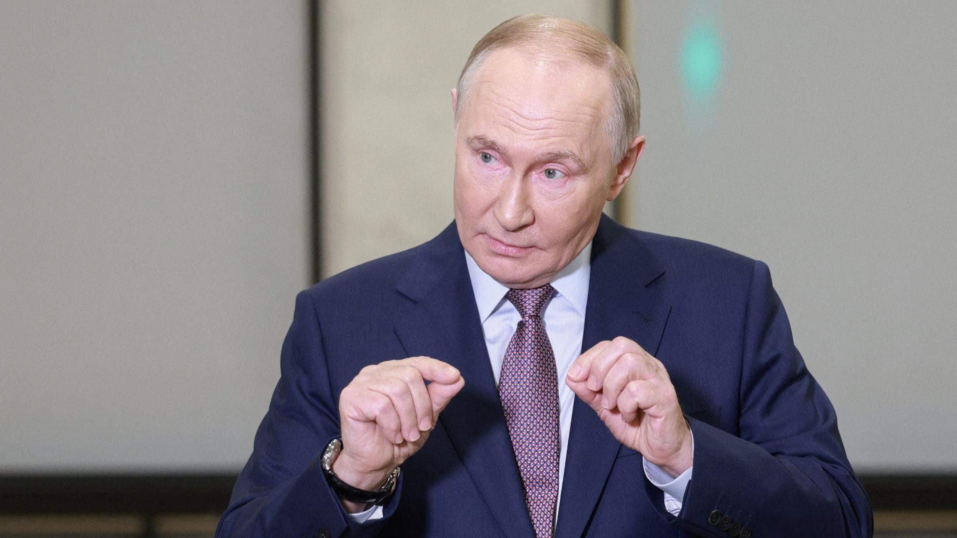 Putin criticises Trump’s sanctions on oil firms – as Russian jets ‘briefly enter NATO airspace’