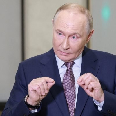 Putin criticises Trump’s sanctions on oil firms – as Russian jets ‘briefly enter NATO airspace’